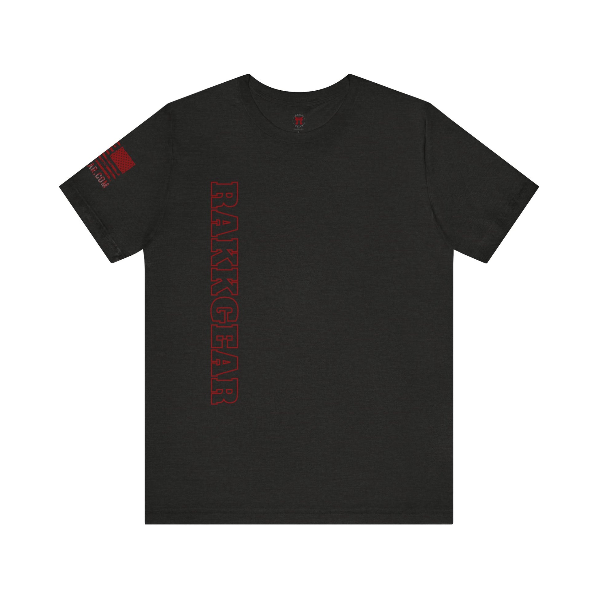 Rakkgear Red Vertical Short Sleeve Tee in Black