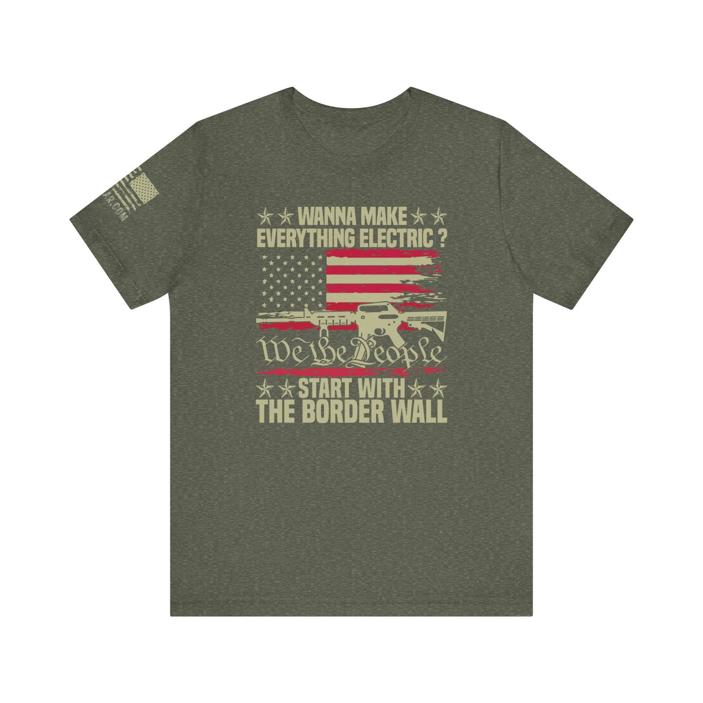 Rakkgear Build The Wall Short Sleeve Tee in Army Green