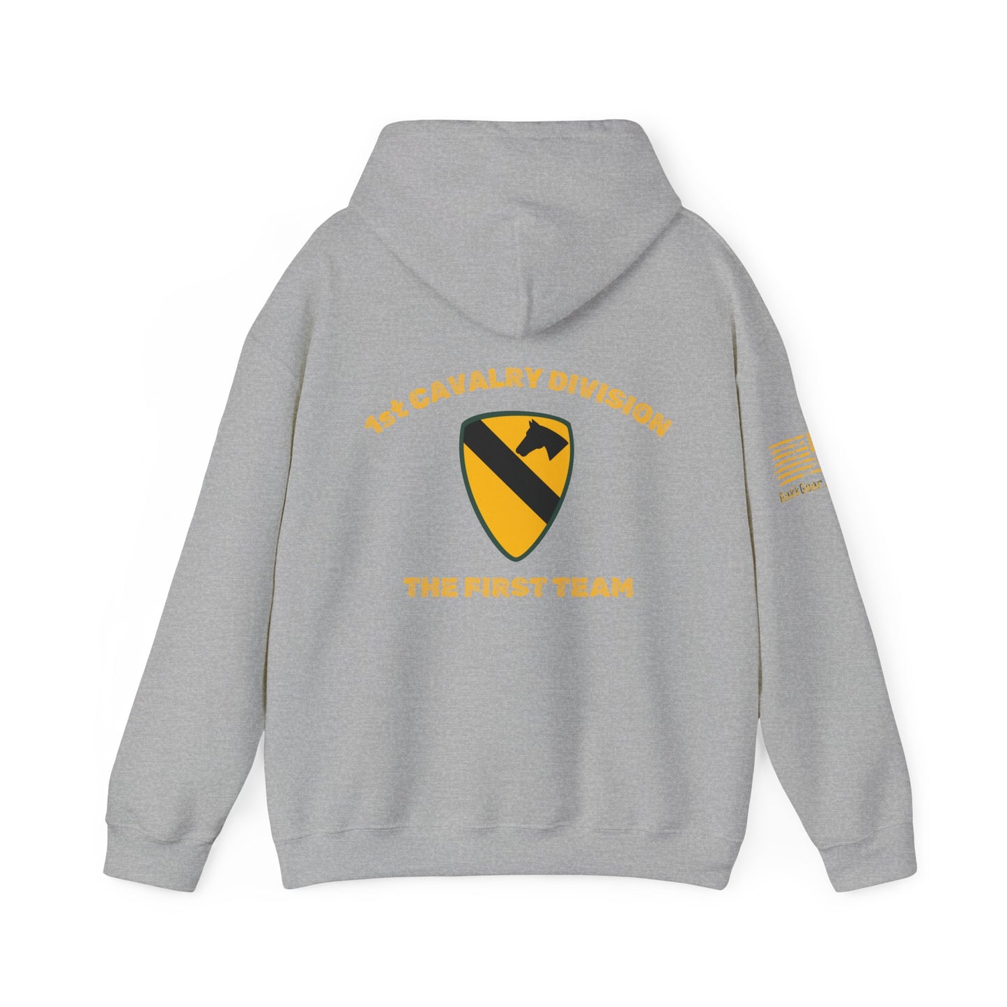 Rakkgear 1st Cav Color Print Heavy Hoodie in grey