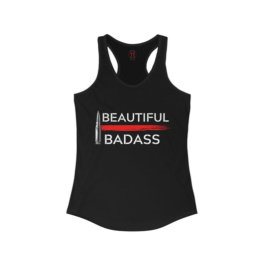Rakkgear Women's Beautiful Badass Tank Top in black