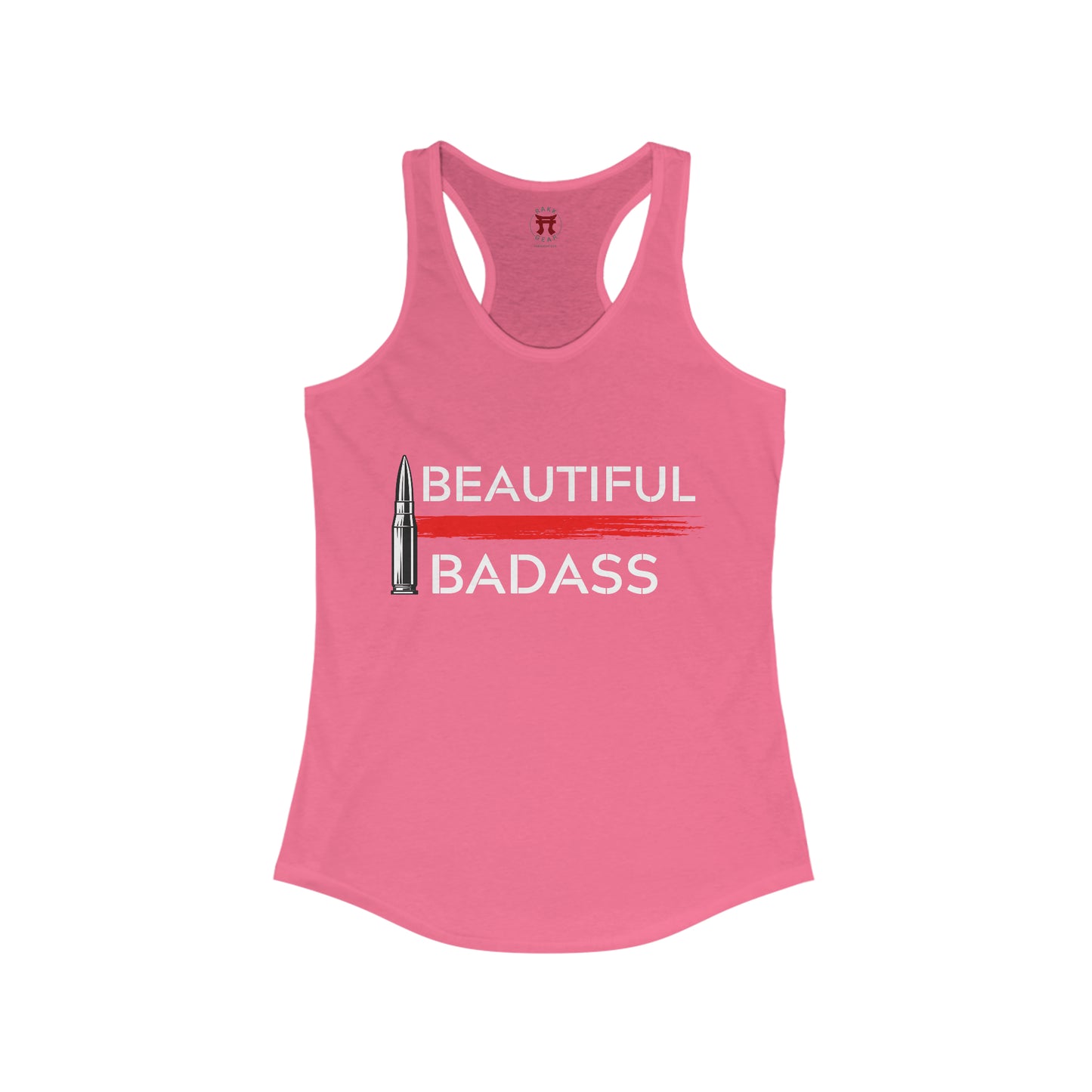 Rakkgear Women's Beautiful Badass Tank Top in hot pink