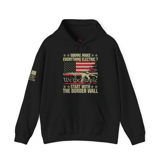 Rakkgear Build The Wall Heavy Hoodie in Black