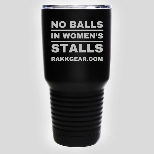 Rakkasans No Balls Laser Etched 30 oz Tumbler in black