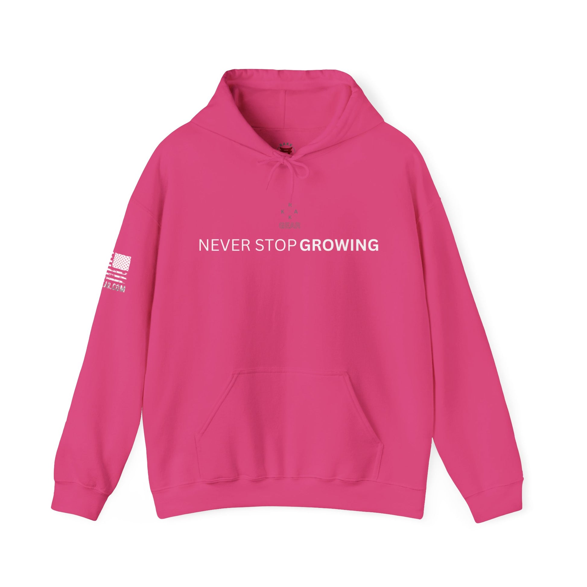 Rakkgear Women's Never Stop Growing Heavy Hoodie in pink