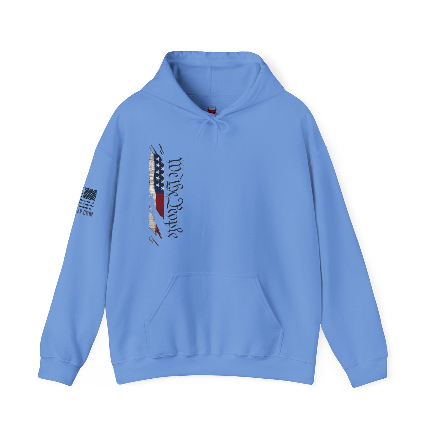 Rakkgear Women's We The People Vertical Flag  Heavy Hoodie in blue