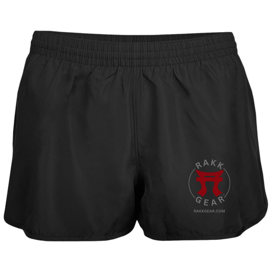 "Rakkgear Women's Wayfarer Running Shorts in Black, ideal for active pursuits with comfort and style in mind."