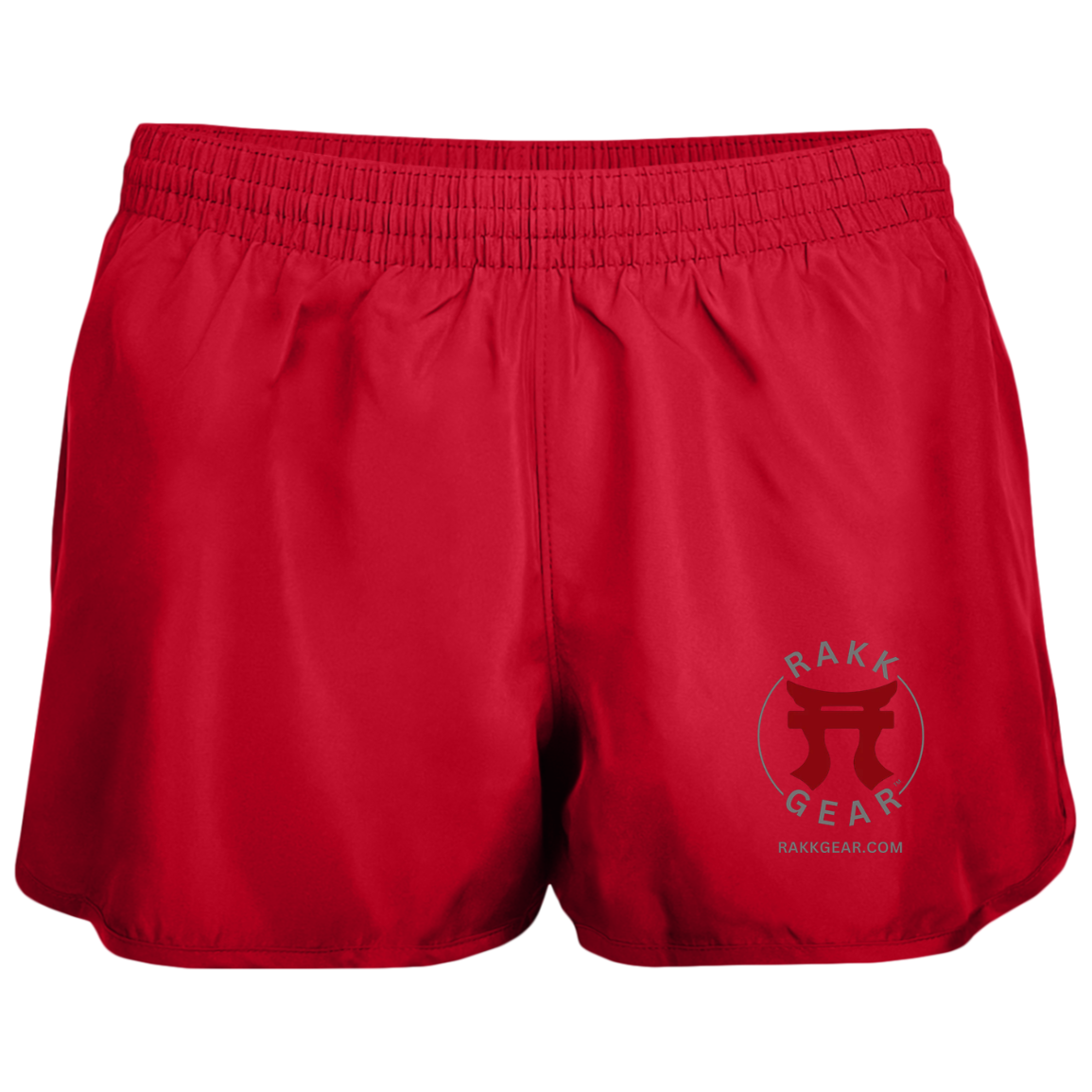 "Rakkgear Women's Wayfarer Running Shorts in Red, ideal for active pursuits with comfort and style in mind."
