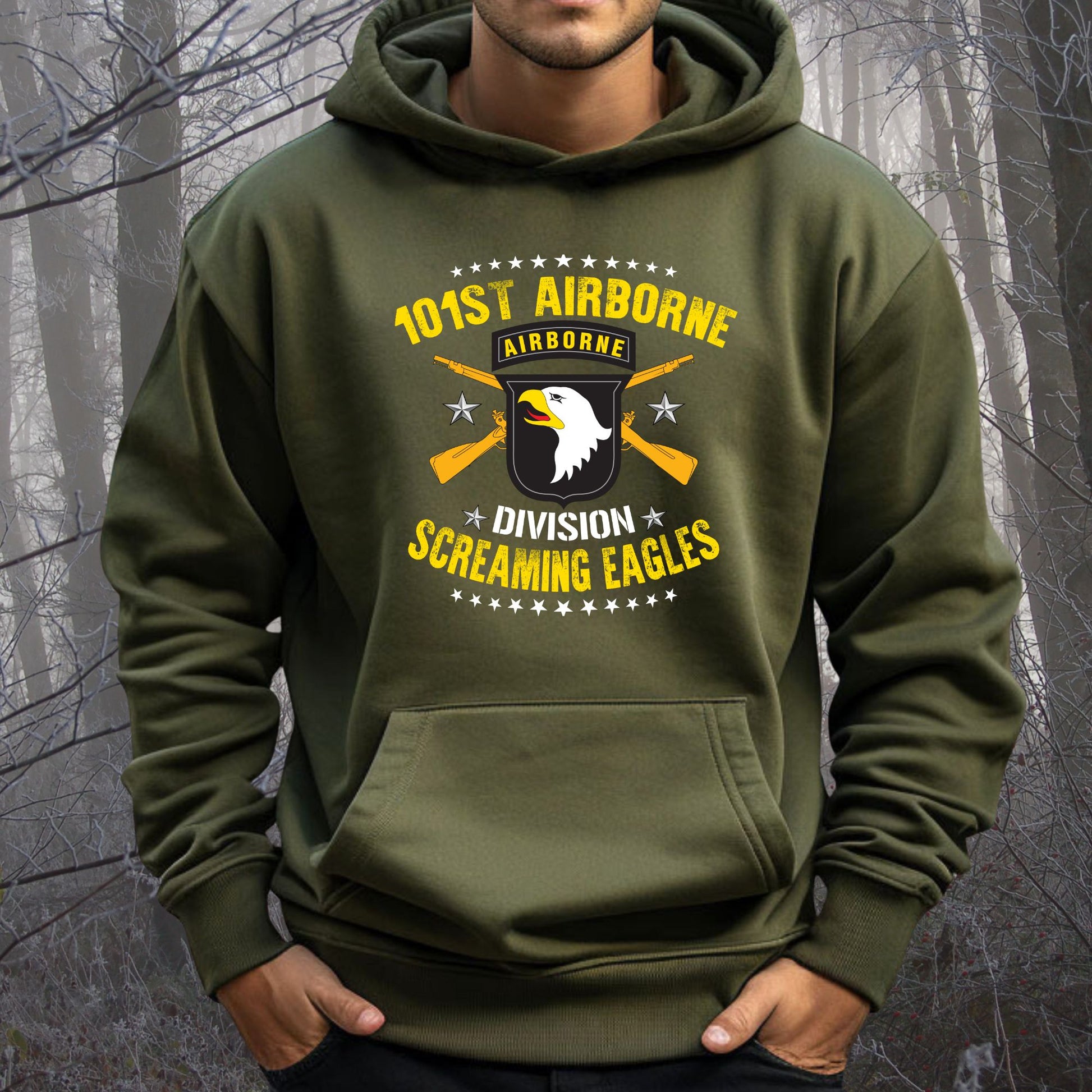 Rakkgear 101st Airborne Division Hoodie in Green