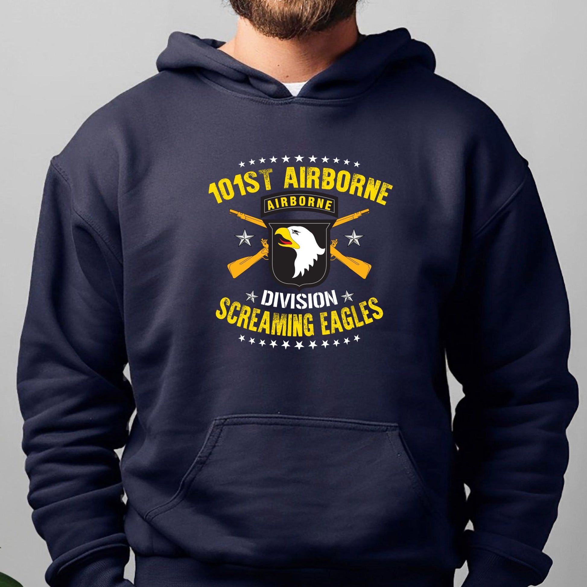 Rakkgear 101st Airborne Division Hoodie in navy blue