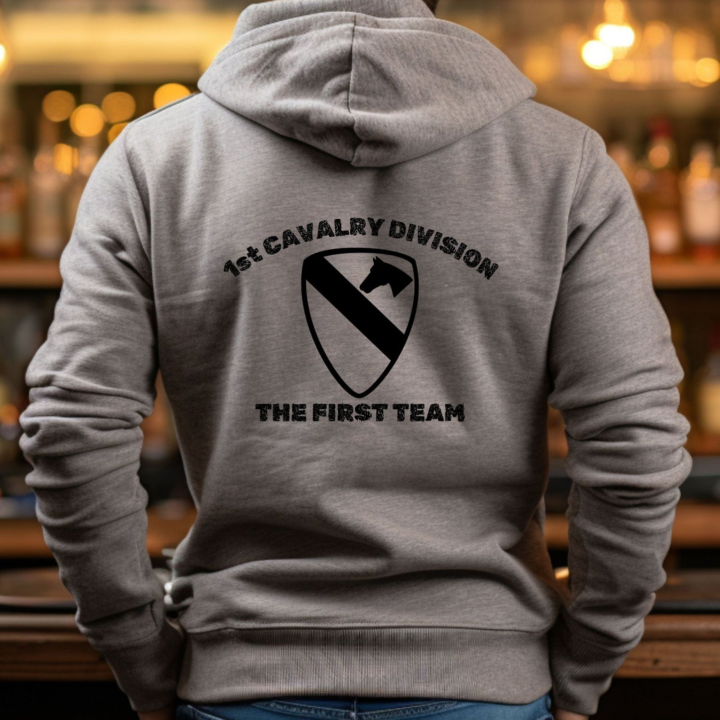 Rakkgear 1st Cav Heavy Hoodie in grey