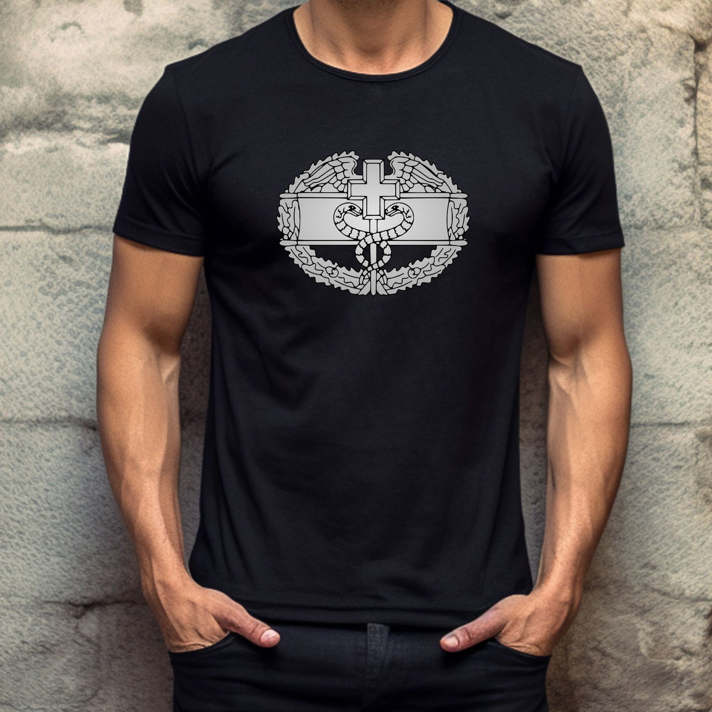 Rakkgear Combat Medic Badge Short Sleeve Tee in black