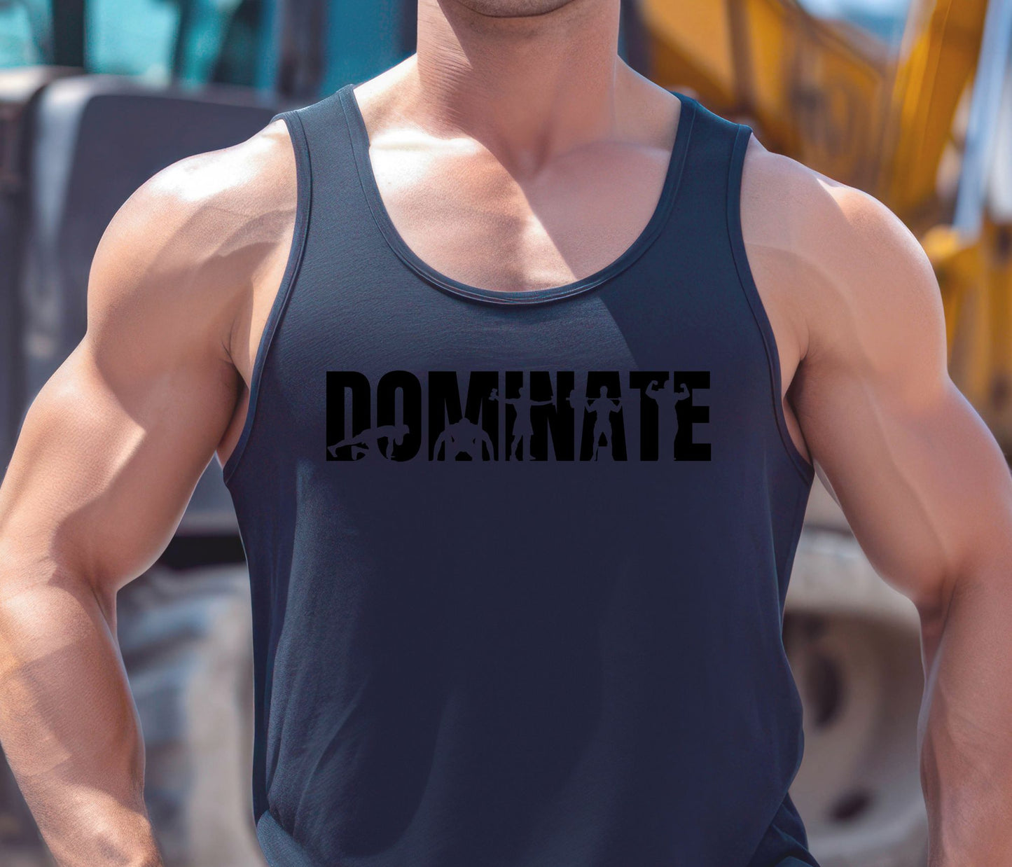 Rakkgear Dominate Tank Top in Navy Blue