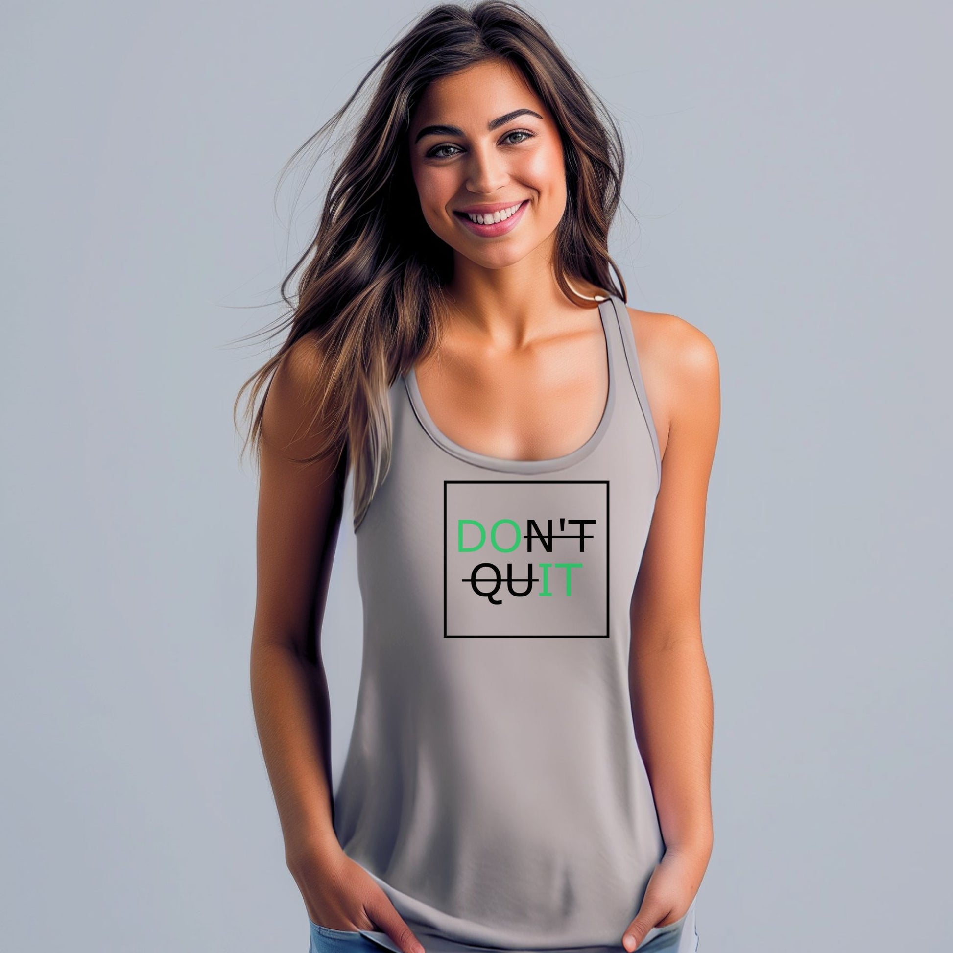 Rakkgear Women's Don't Quit Tank Top in sports grey