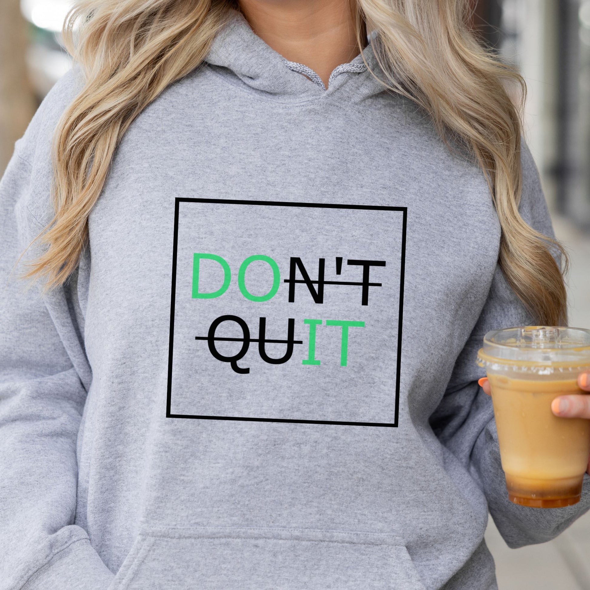 Rakkgear Women's Don't Quit Heavy Hoodie in Grey