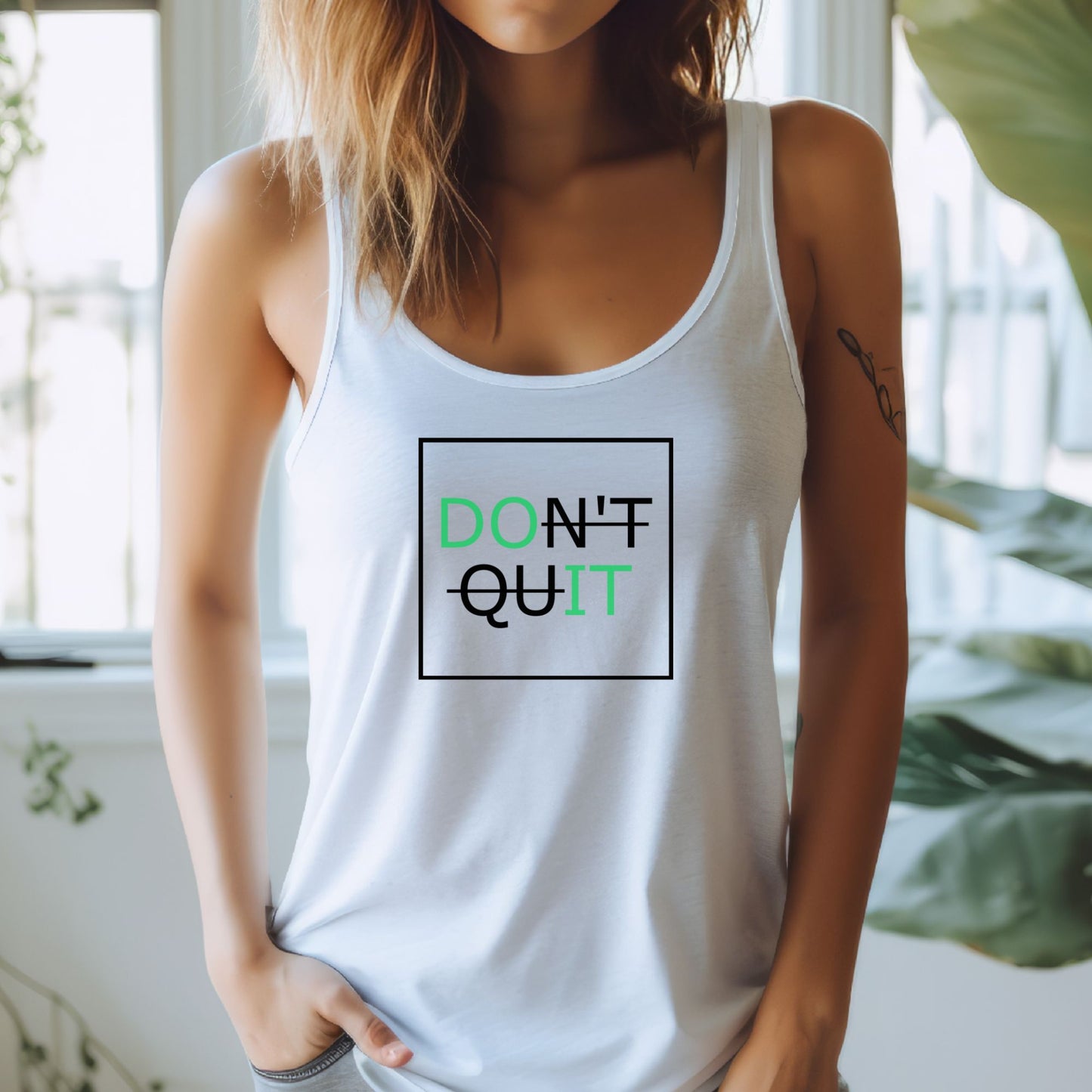 Rakkgear Women's Don't Quit Tank Top in White