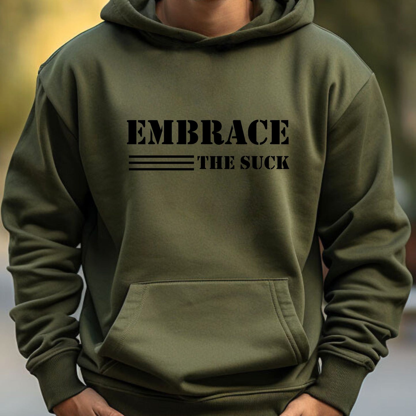 Rakkgear Embrace The Suck Heavy Hoodie in military green