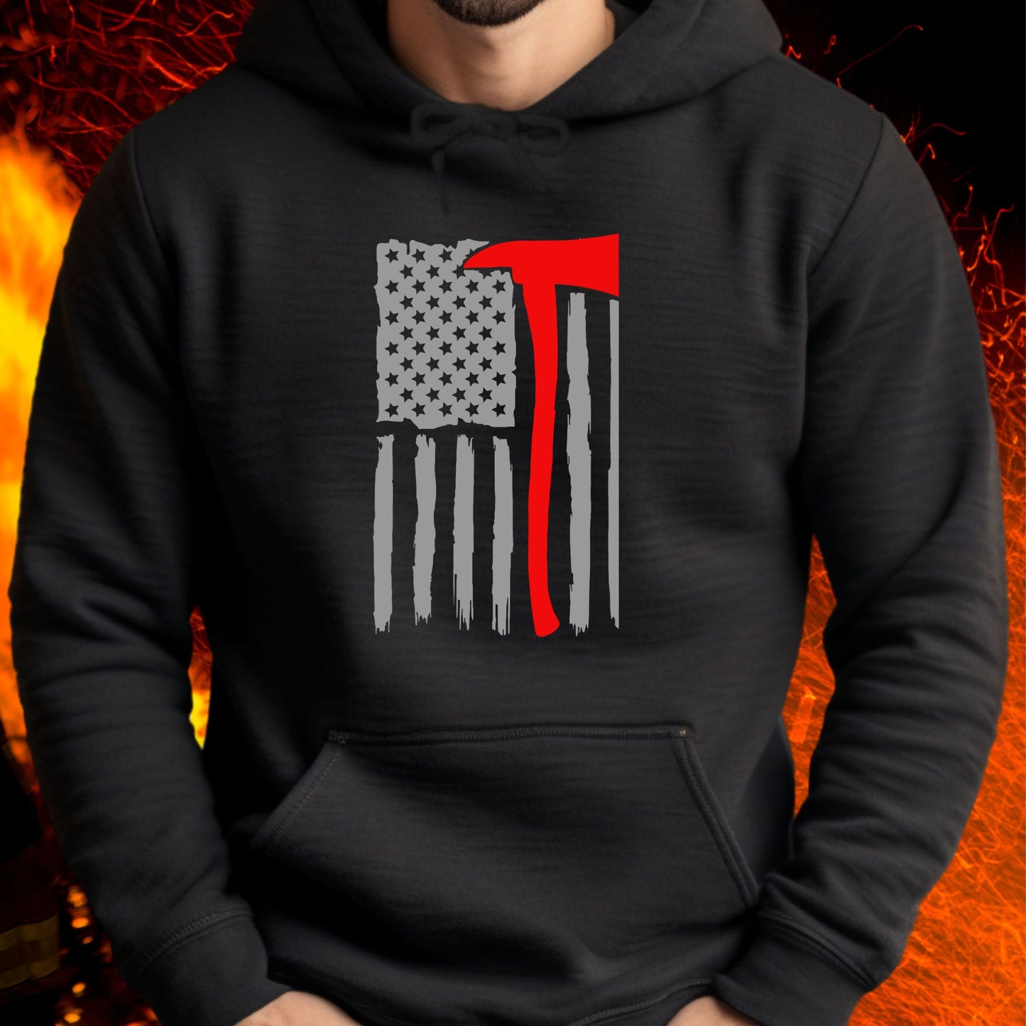 Rakkgear Firefighter Heavy Hoodie in black