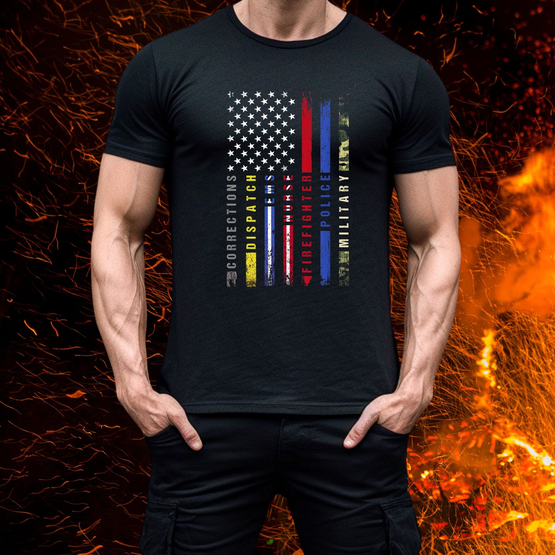 Rakkgear First Responders Short Sleeve Tee in black