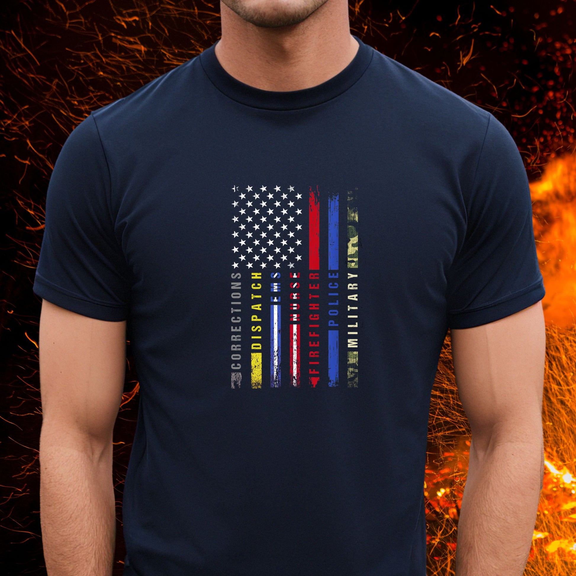 Rakkgear First Responders Short Sleeve Tee in navy blue