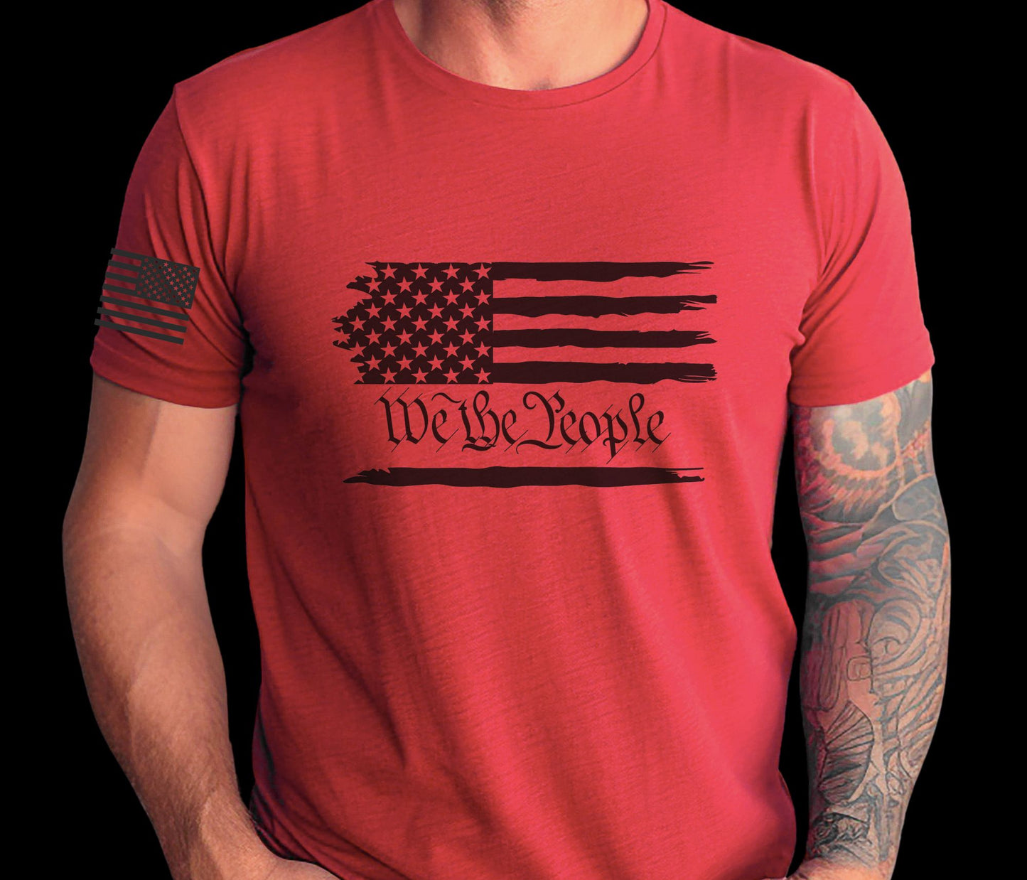 Rakkgear Flag We The People Short Sleeve Tee in Red