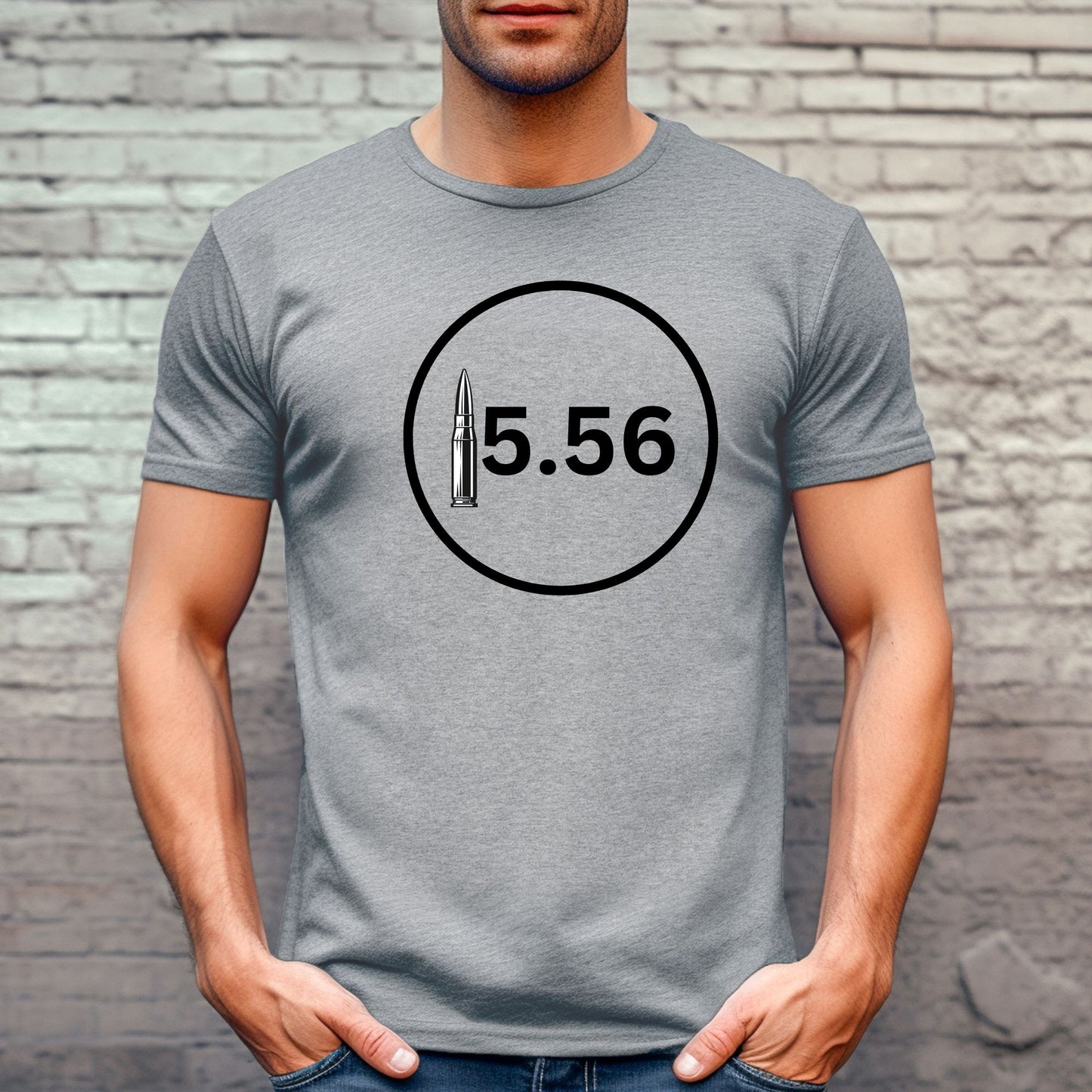 Rakkgear 5.56 Short Sleeve Tee in grey