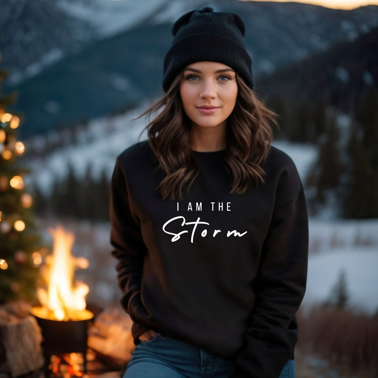 Rakkgear Women's I Am The Storm Heavy Hoodie in black