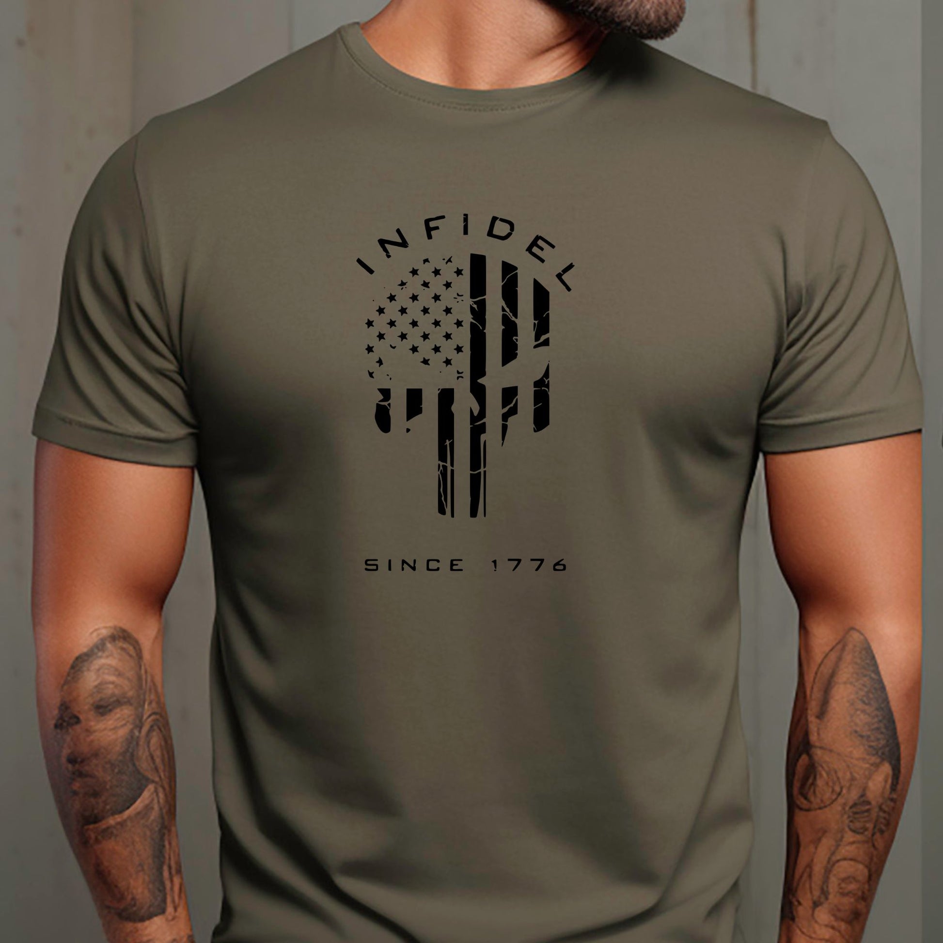 Rakkgear Infidel Short Sleeve Tee in military green