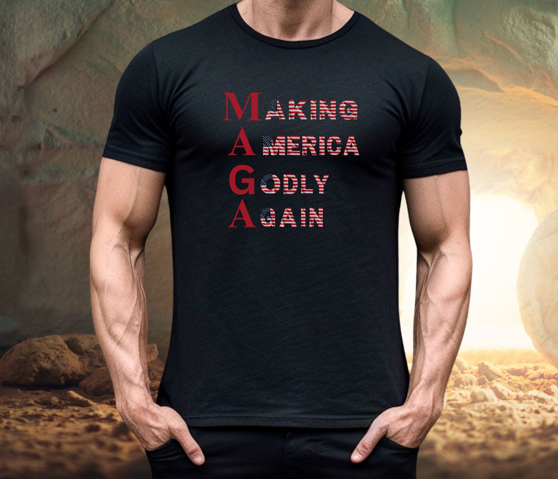 Rakkgear MAGA Short Sleeve Tee in Black