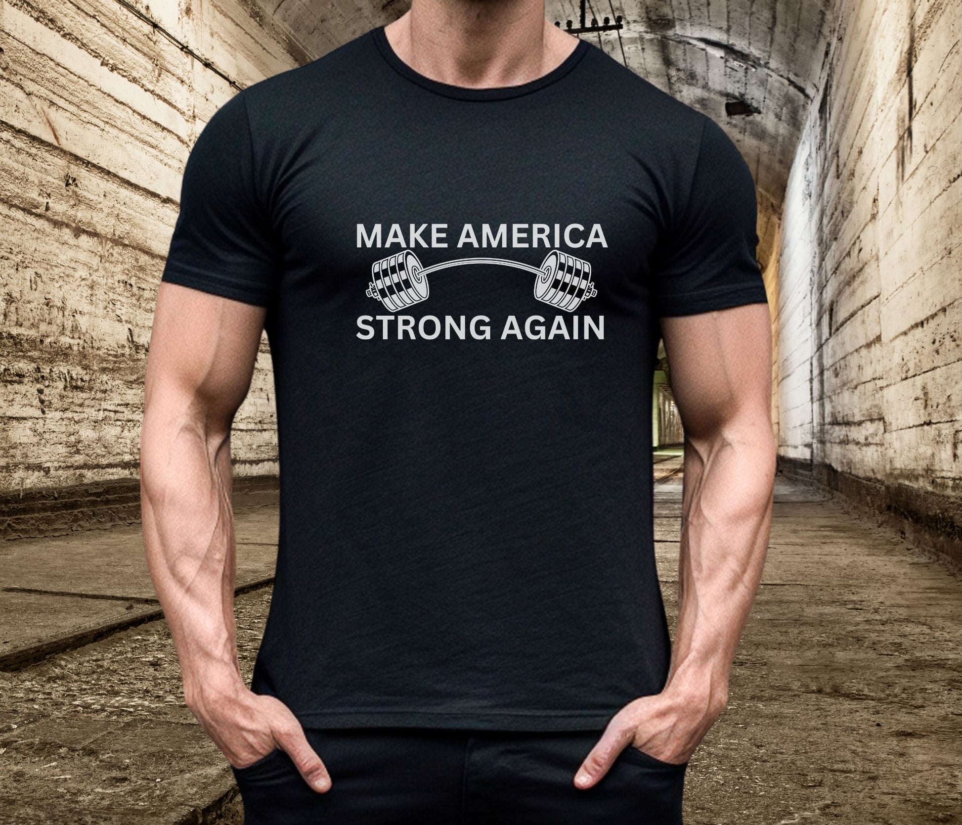 Rakkgear Make America Strong Again Short Sleeve Tee in black