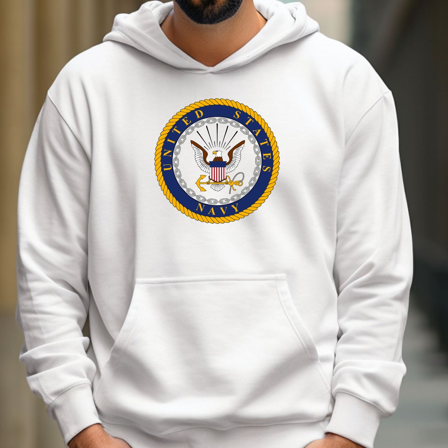 Rakkgear Navy Seal Heavy Hoodie in white