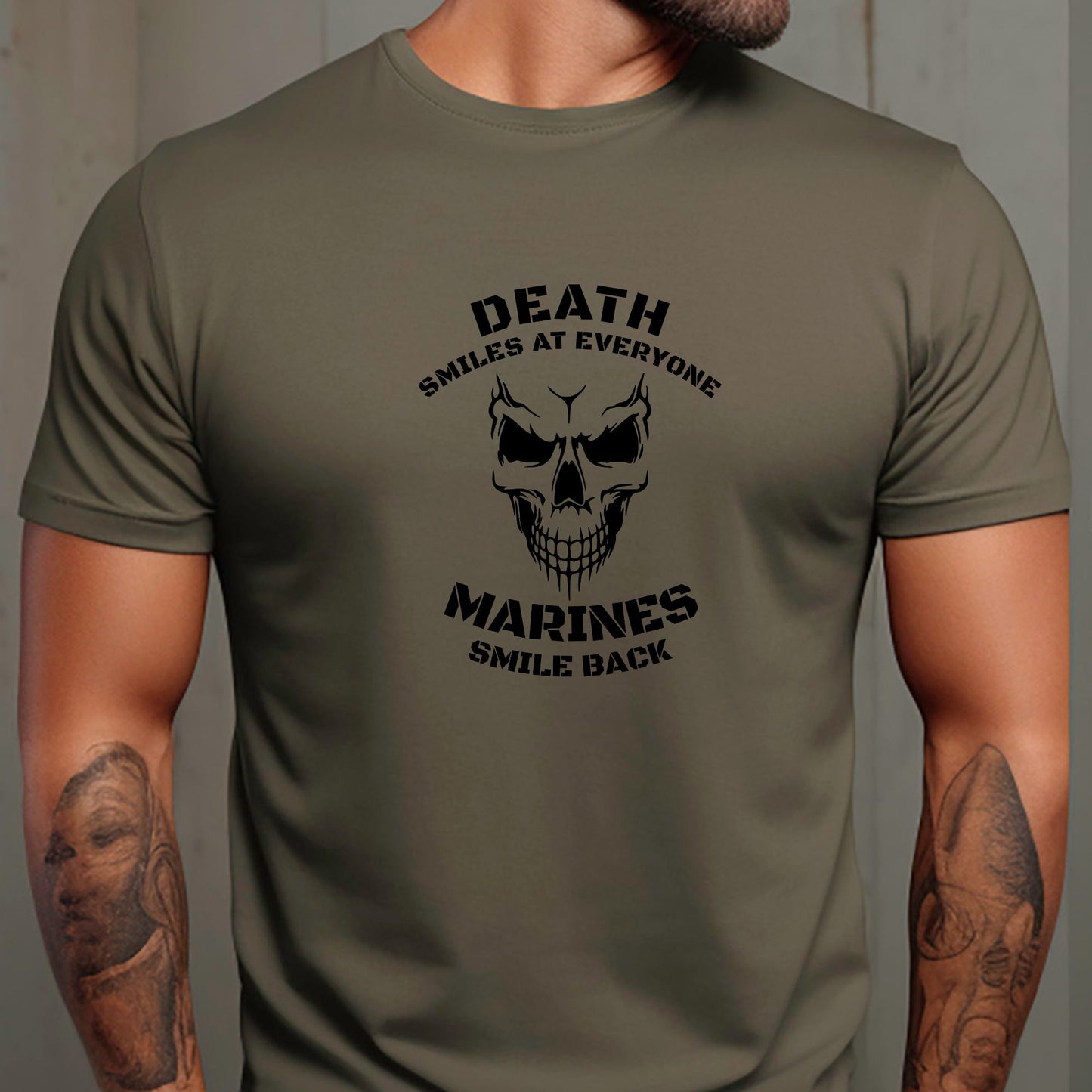 Rakkgear Marine Corps Death Short Sleeve Tee in military green