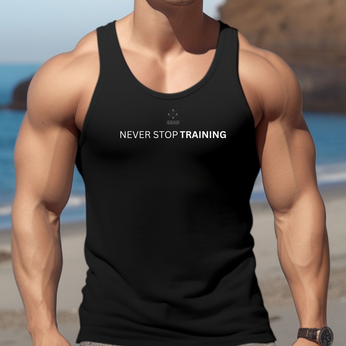 Rakkgear Never Stop Training Tank Top in black
