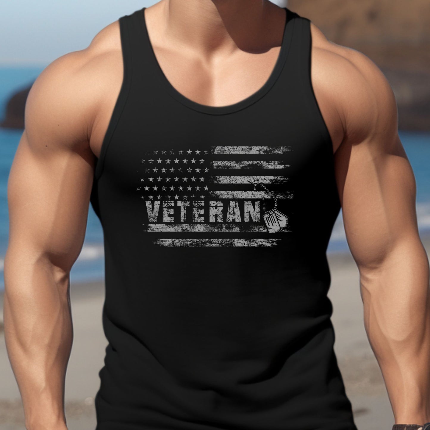 Rakkgear Black Veteran Tank Top