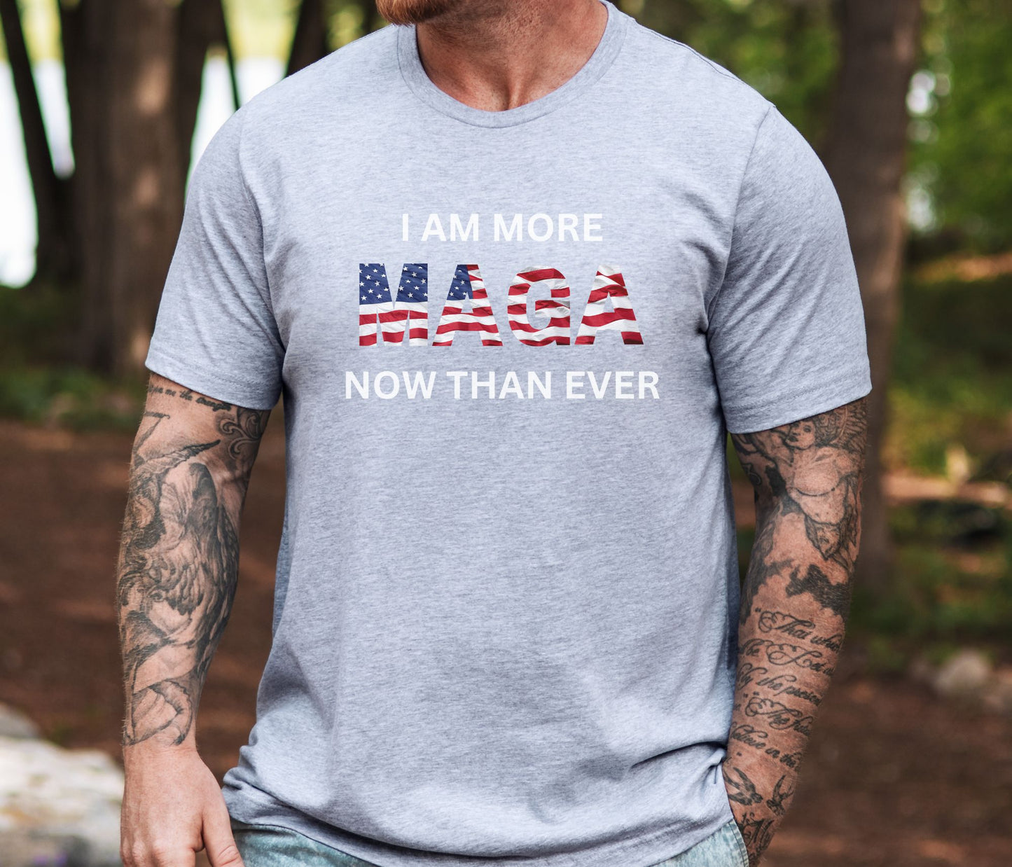 Rakkgear More MAGA Short Sleeve Tee in Grey