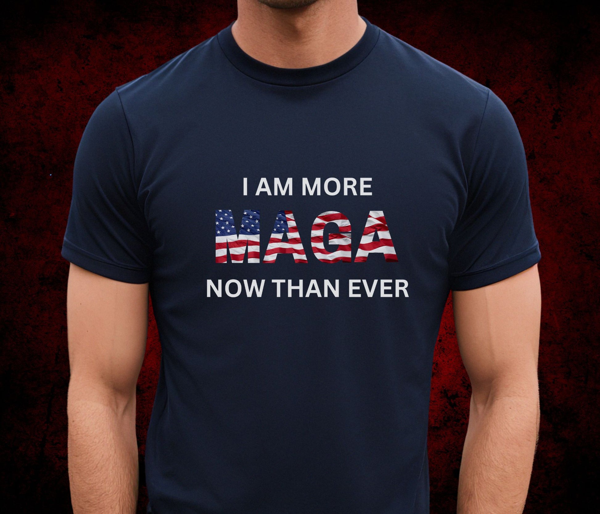 Rakkgear More MAGA Short Sleeve Tee in Navy Blue