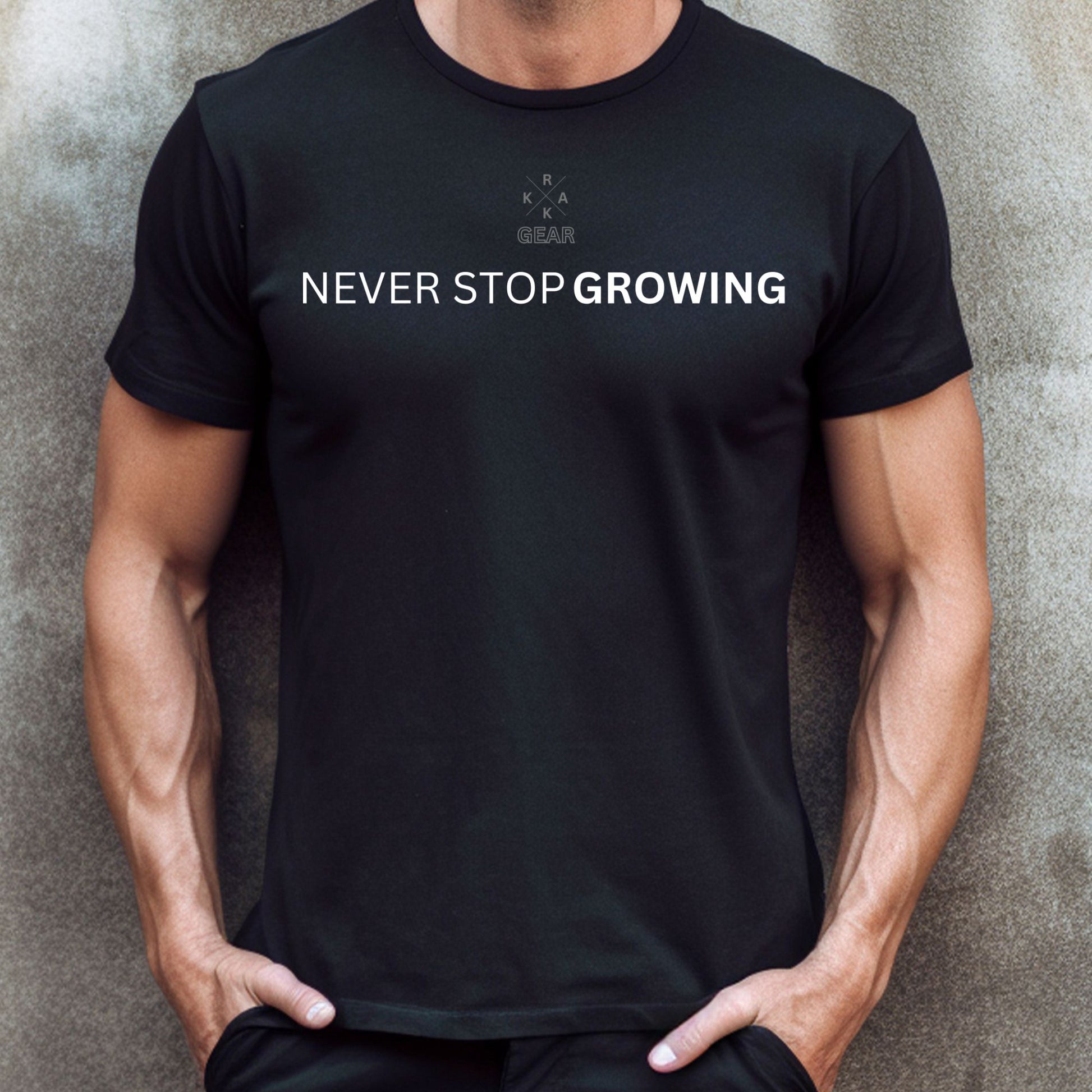 Rakkgear Never Stop Growing Short Sleeve Tee in Black 