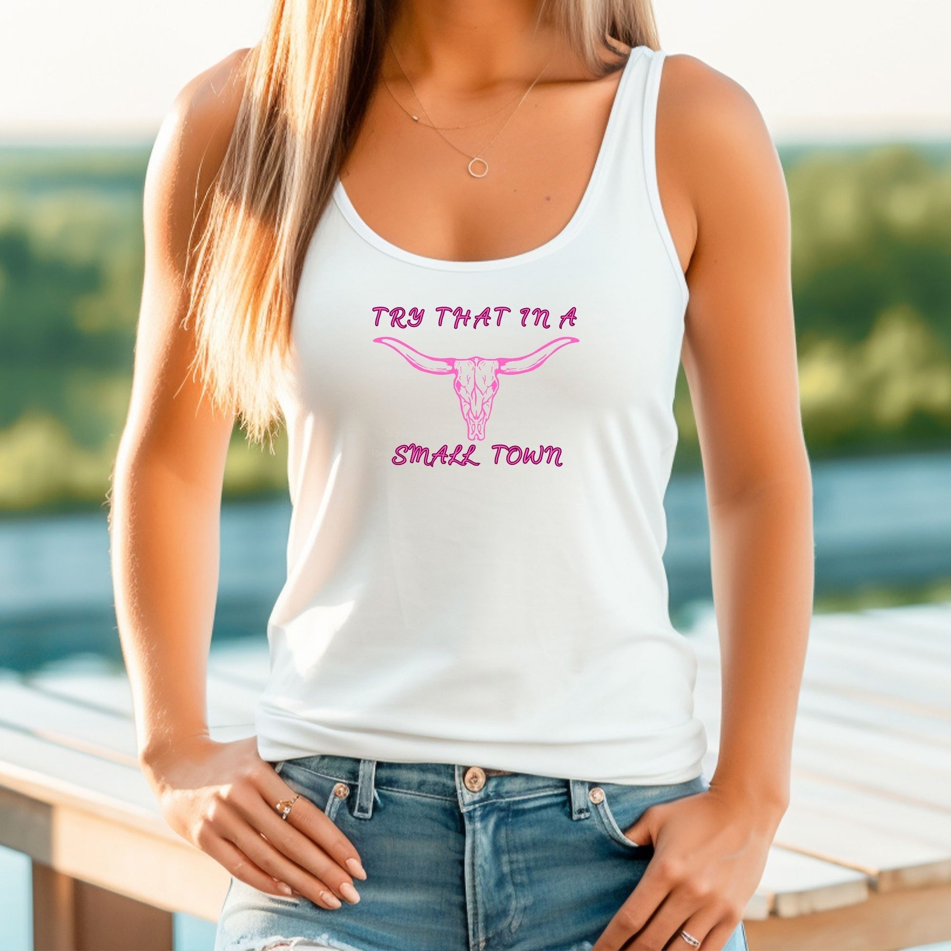 Rakkgear Women's "Try That" Tank Top in white