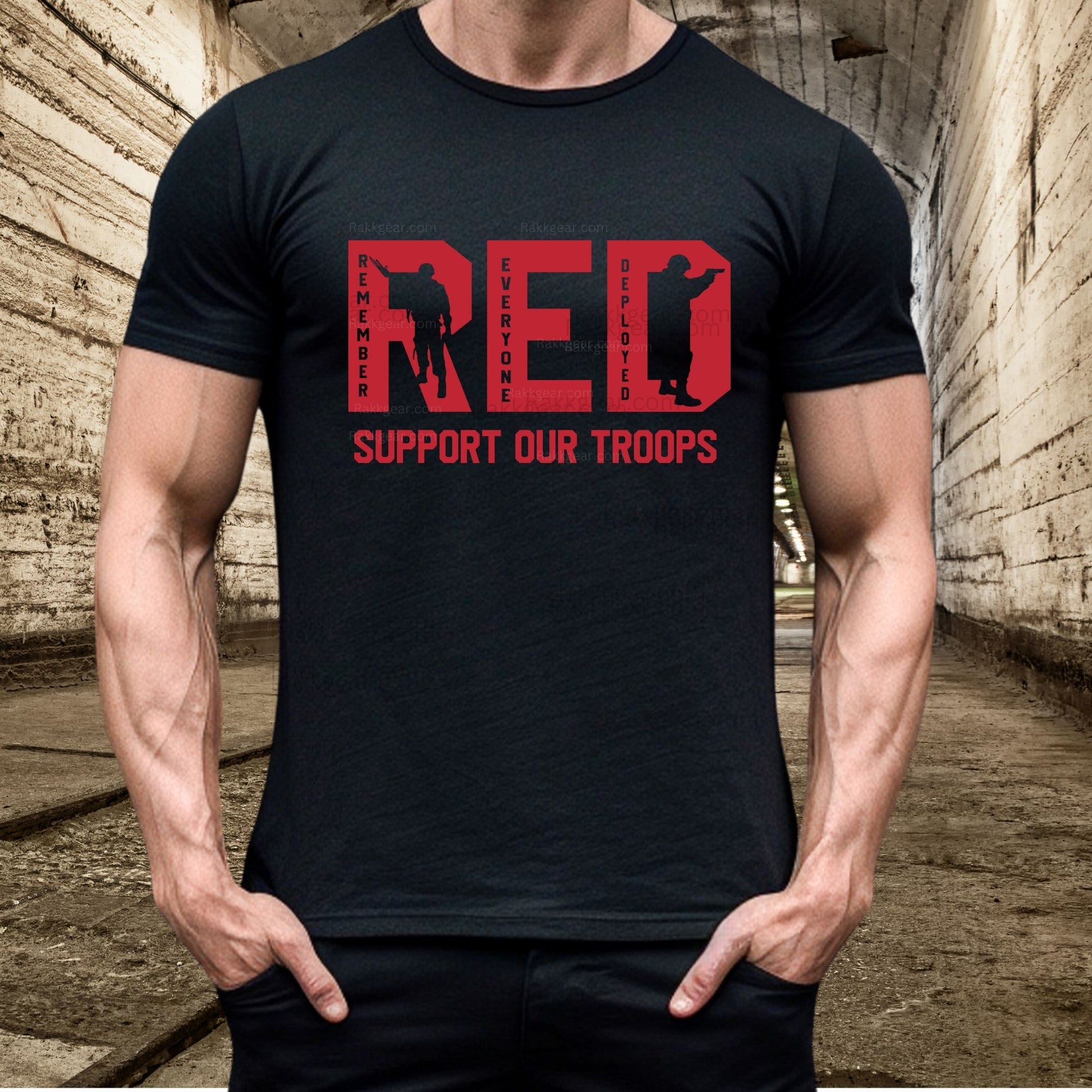 Rakkgear Remember Everyone Deployed Short Sleeve Tee in black