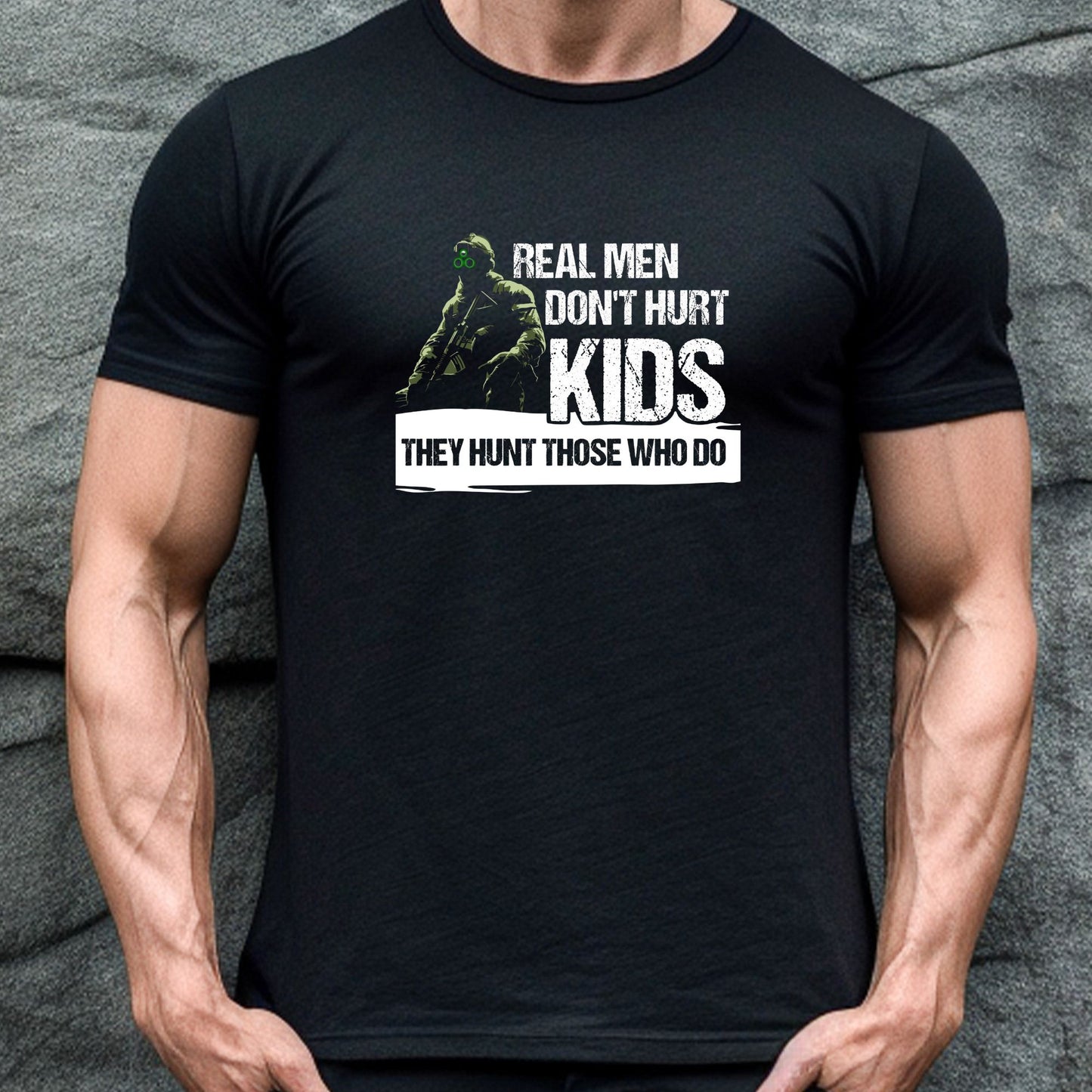 Rakkgear Real Men Short Sleeve Tee in black