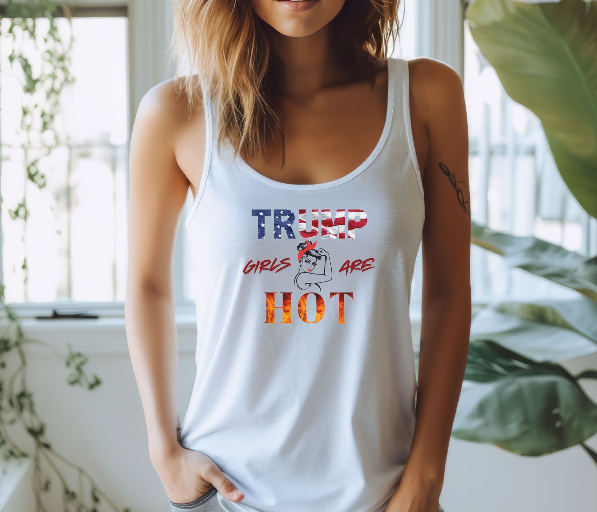 Rakkgear Women's Trump Girls Tank Top in white