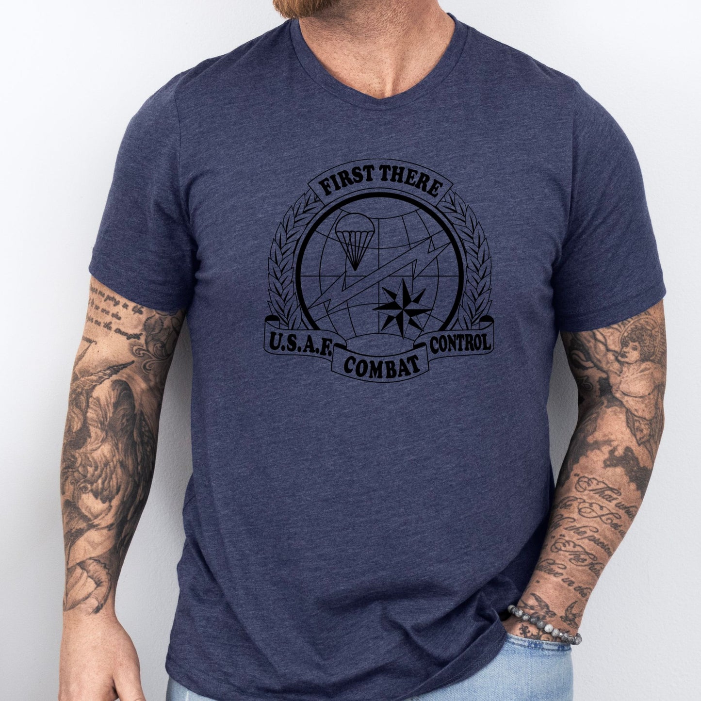 Rakkgear USAF Combat Control Short Sleeve Tee in navy blue