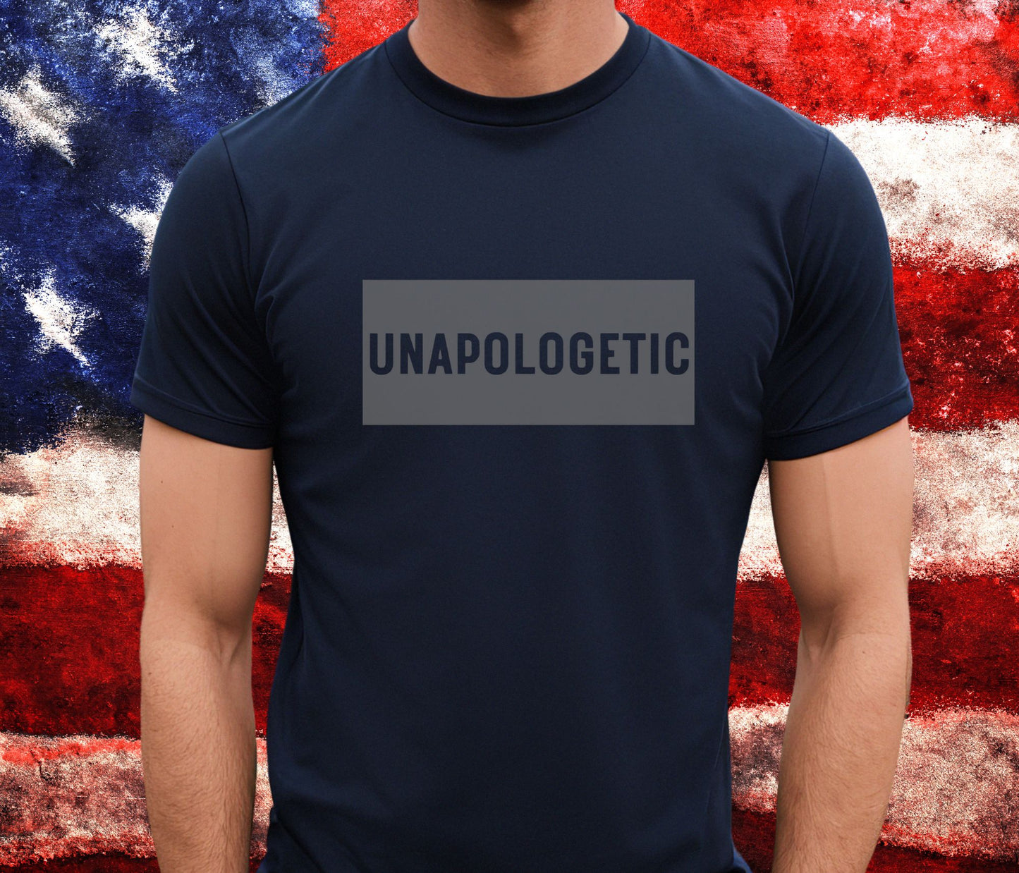 Rakkgear Unapologetic Short Sleeve Tee in navy blue