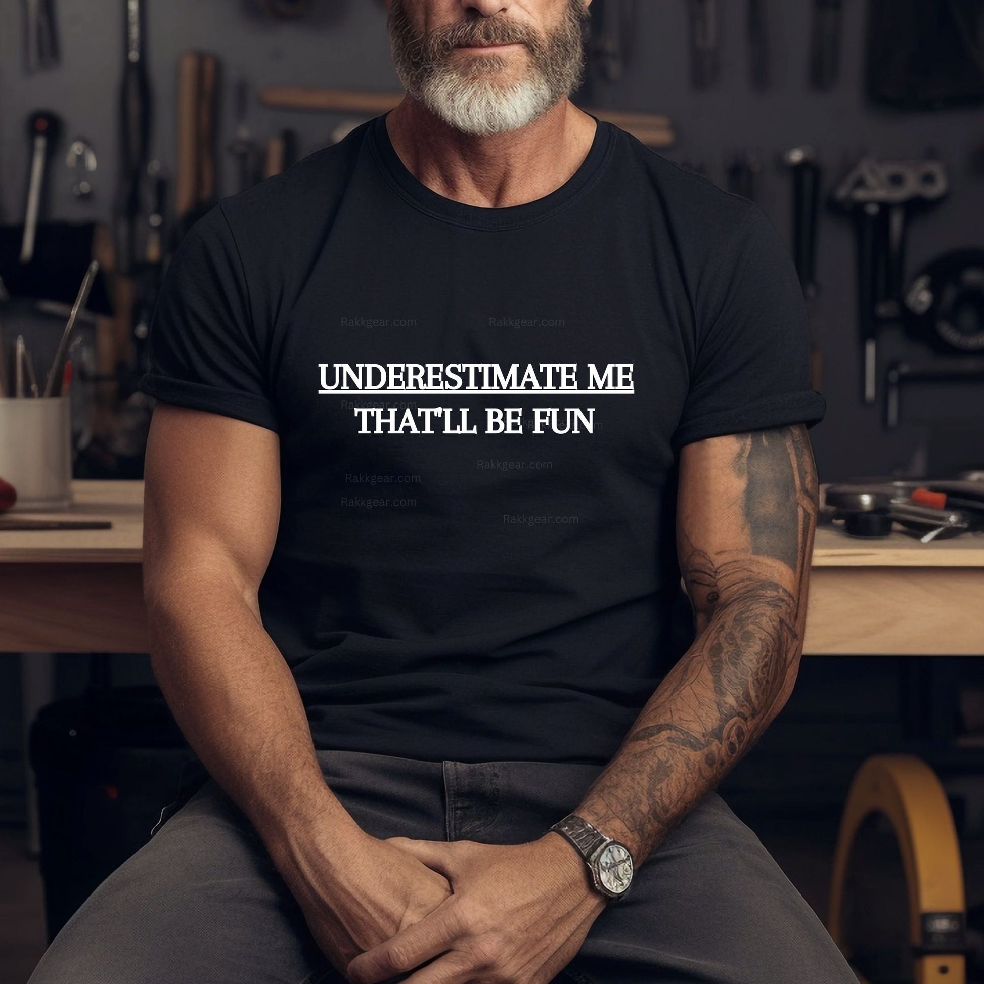 Rakkgear Underestimate Me Short Sleeve Tee in black