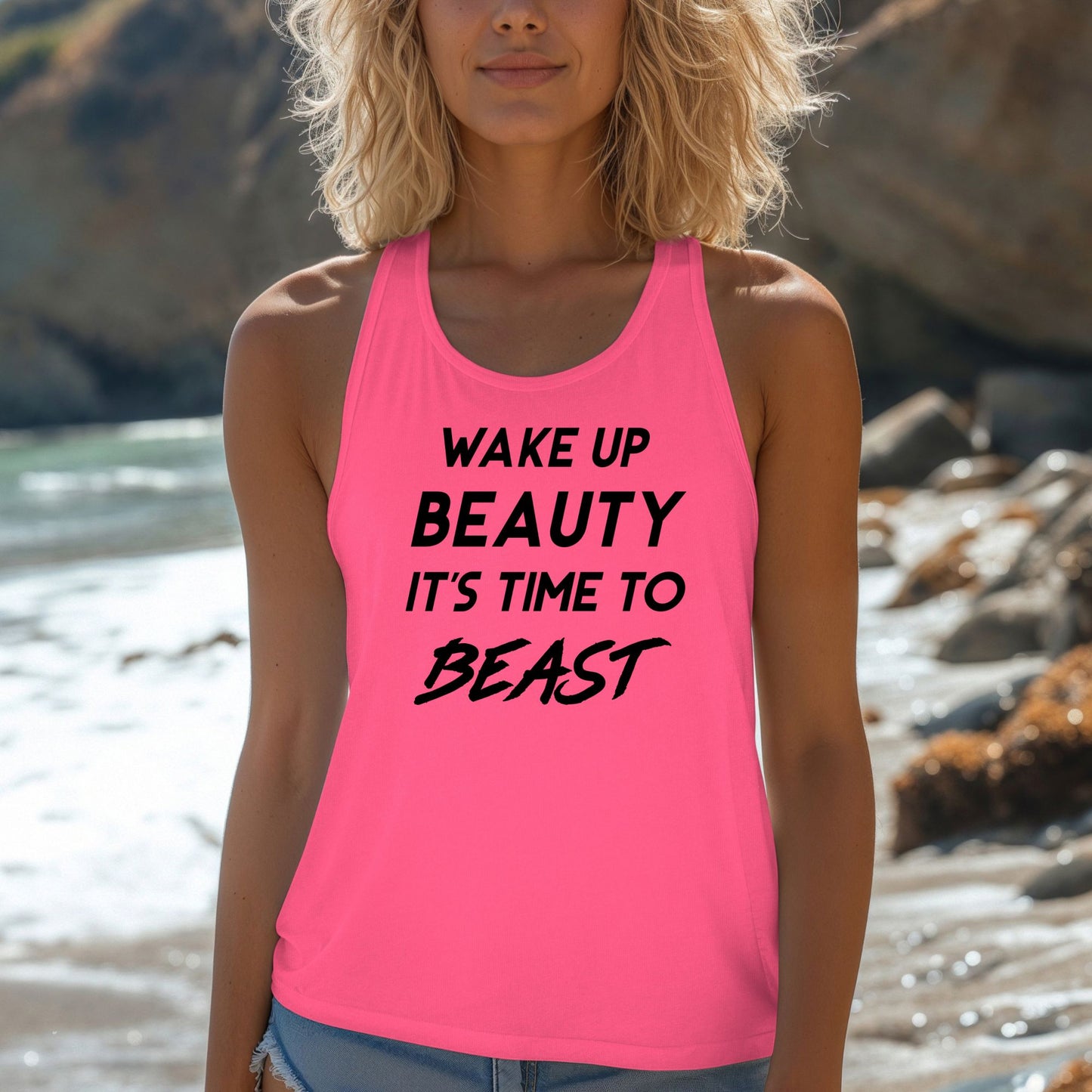 Rakkgear Women's Wake Up Tank Top in hot pink