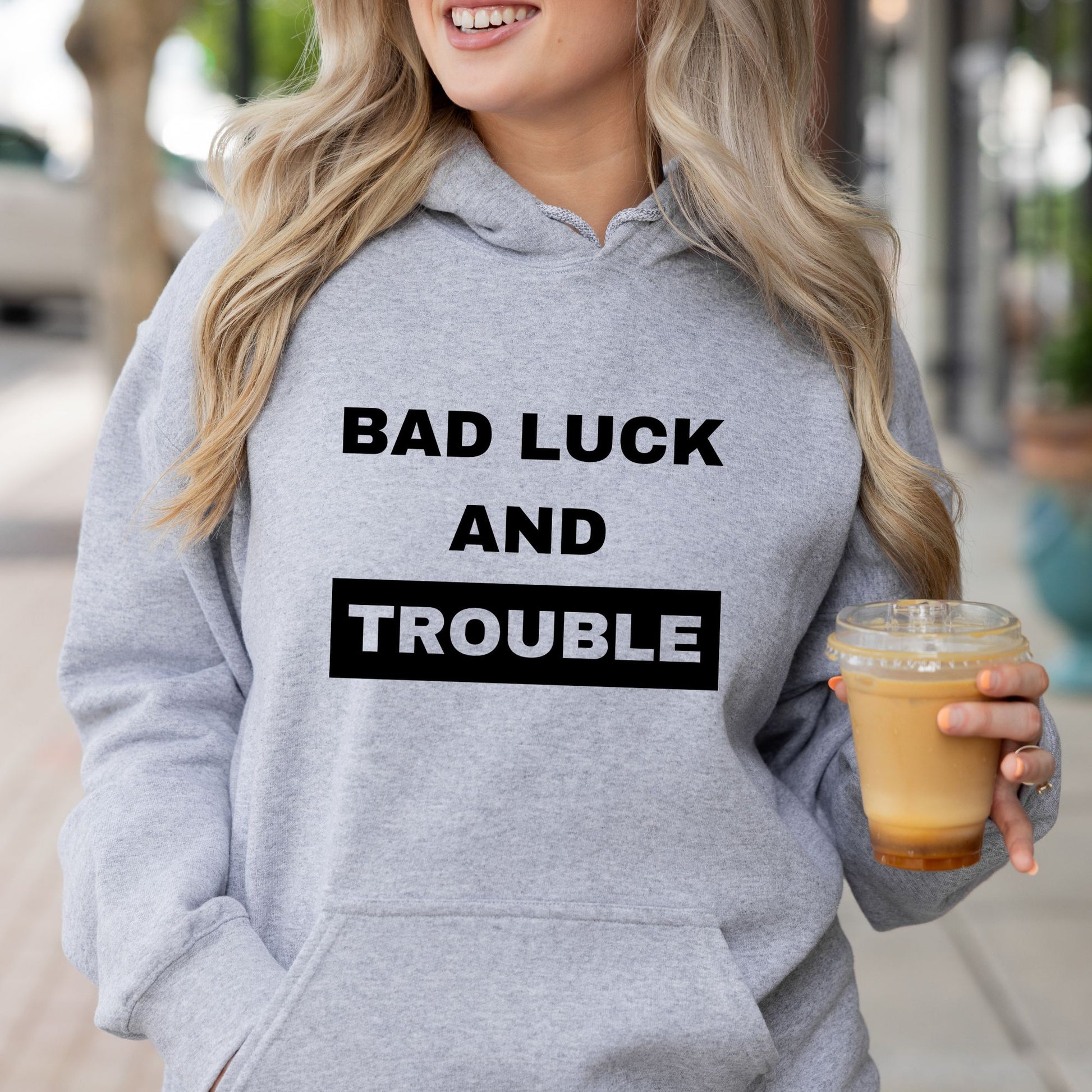 Rakkgear Women's Bad Luck Heavy Hoodie in grey