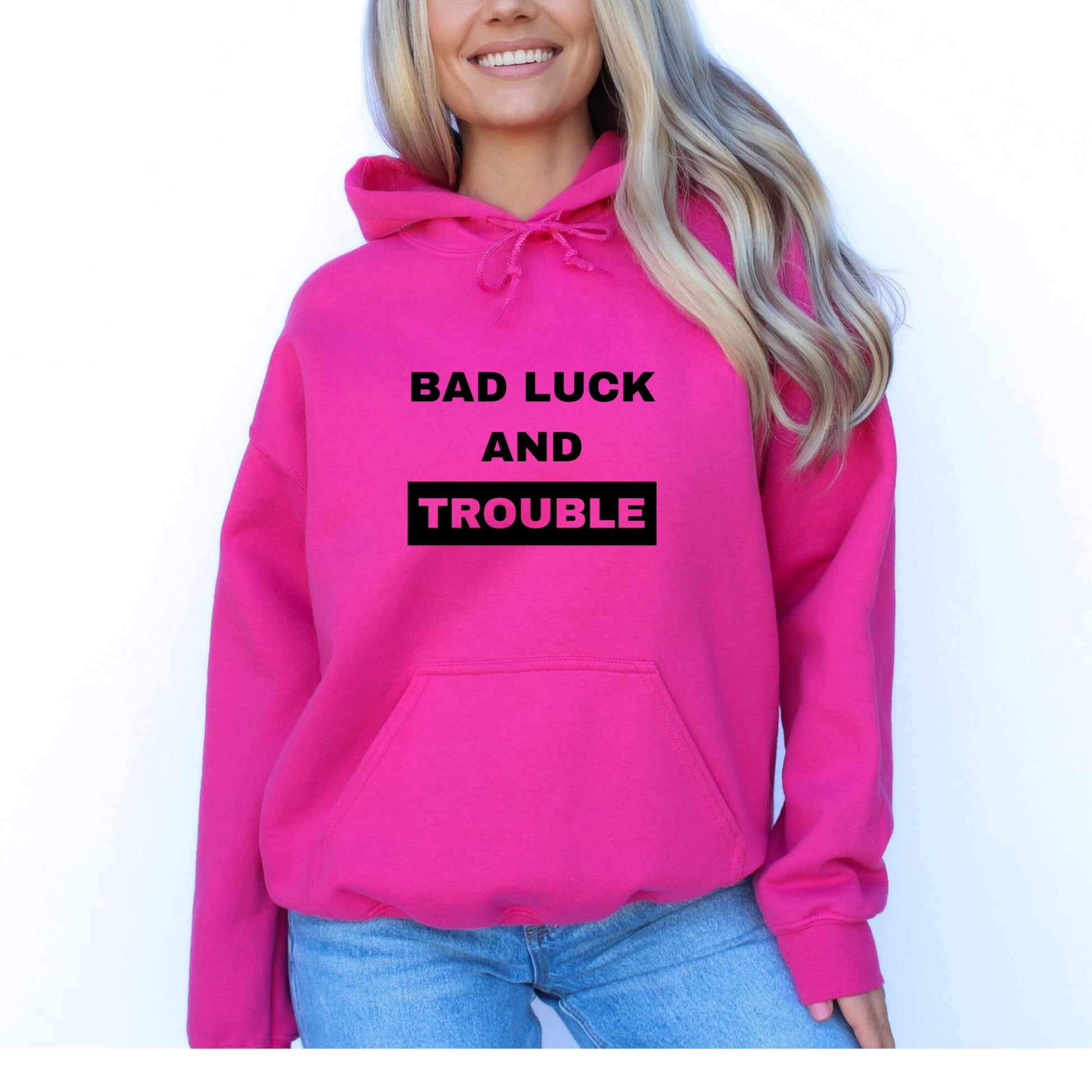 Rakkgear Women's Bad Luck Heavy Hoodie in pink