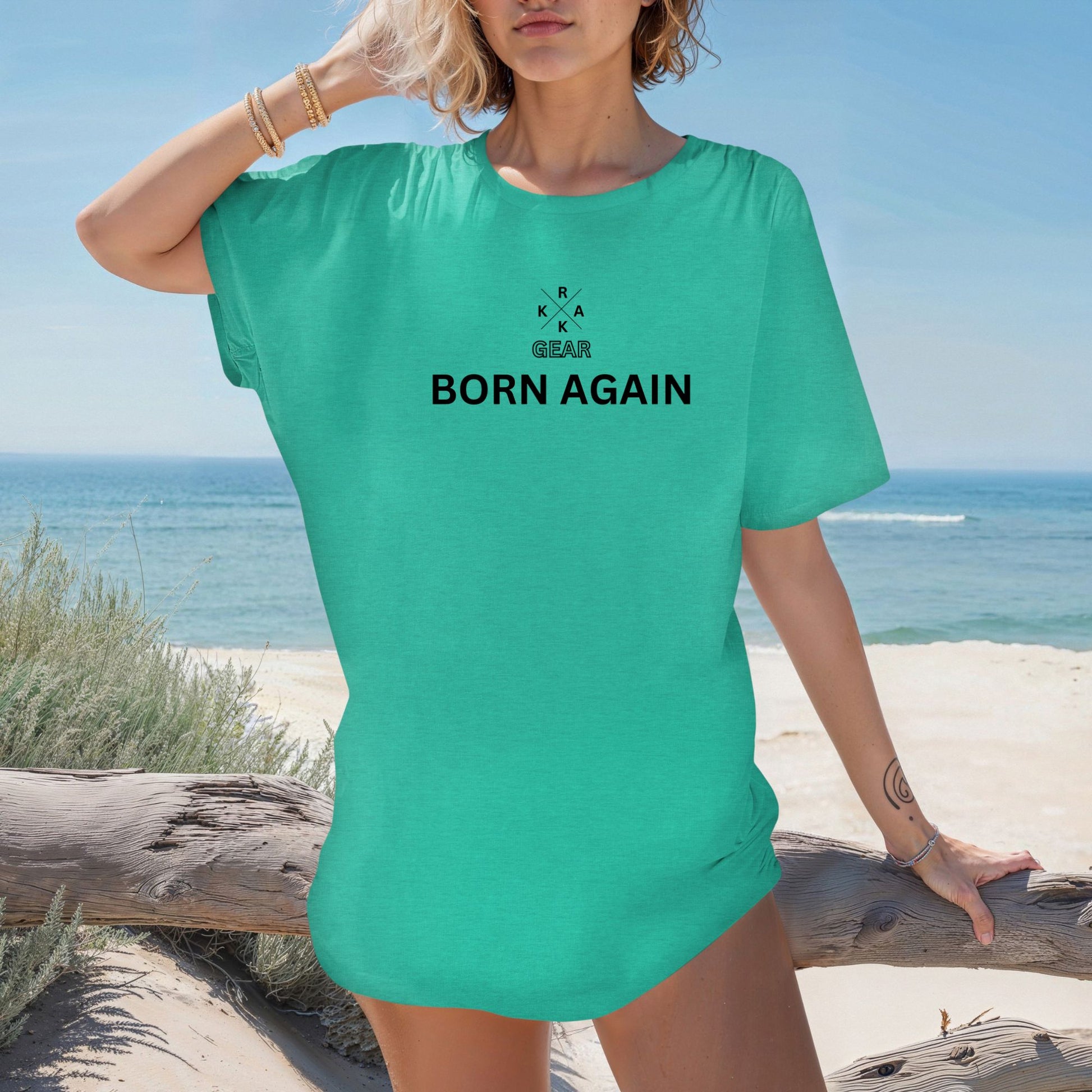 Rakkgear Women's Born Again Short Sleeve Tee in Turquoise