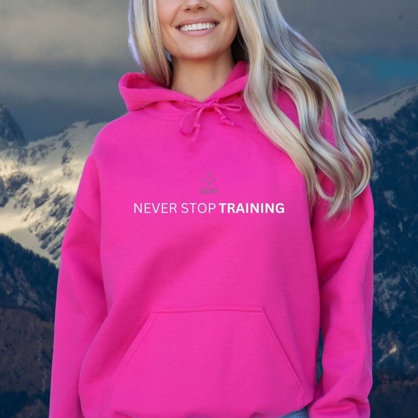 Rakkgear Women's Never Stop Training Heavy Hoodie in pink