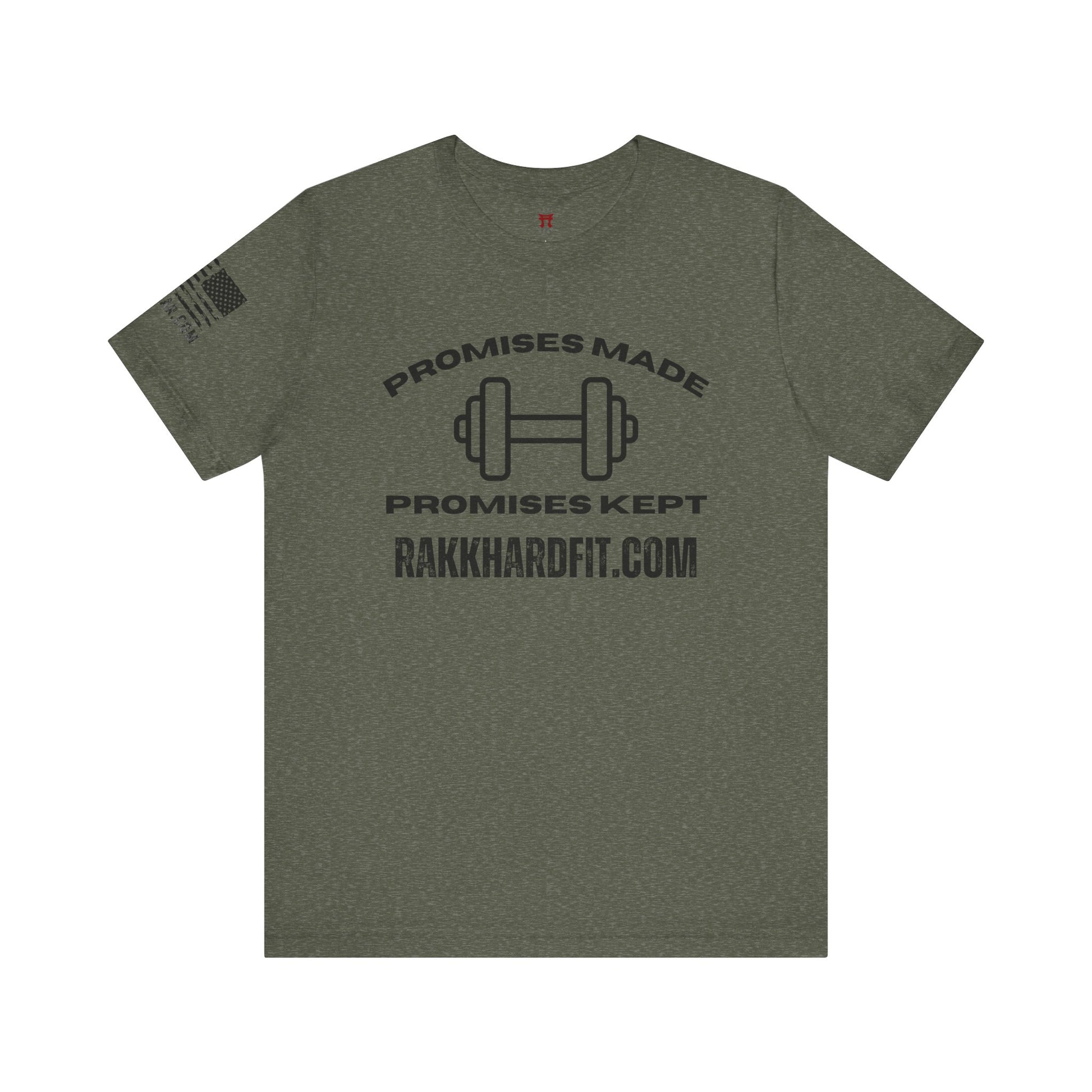 Rakkgear Promises made short sleeve tee in military green