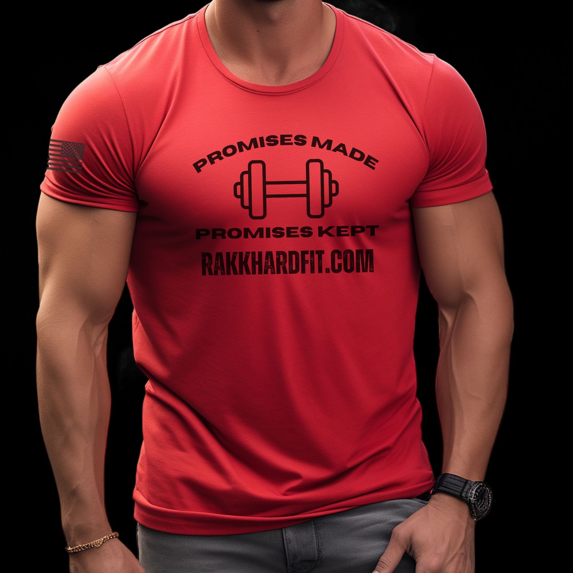 Rakkgear Promises made short sleeve tee in red